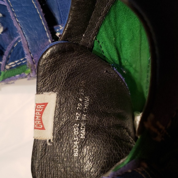 Camper KIDS Pursuit Leather Sneakers 1 Touch Strap Fastening BLUE 29 BOYS - Picture 13 of 13